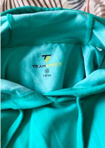 Teal "Confident" Hoodie Dress