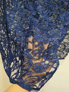 Navy Lace Skirt