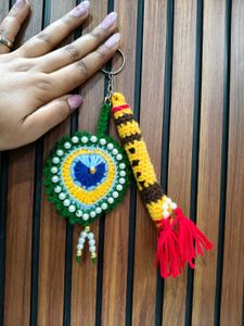 Handmade Peacock Theme Keychain