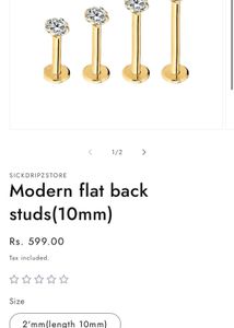 implant grade titanium Stud Earrings 0.8mm