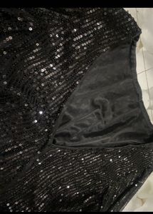 Sparkling Black Sequin Party Dress