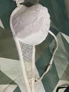 Elegant White Lace Bra