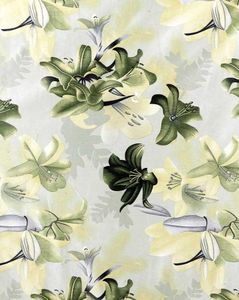 Pack Of 2 Green Floral Print Window Curtains