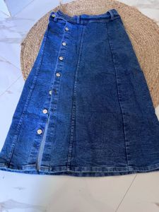 stretch high waisted Denim skirt