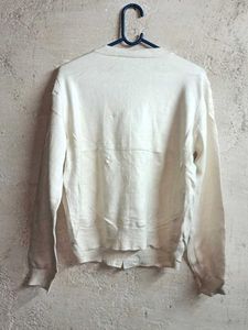Cream Button-Up Cardigan Winter Sweater