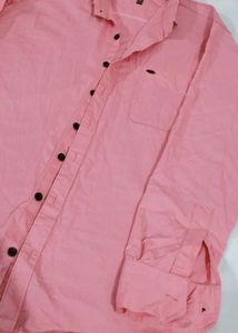 Stylish Pink Shirt with Black Buttons | Men’s Casu