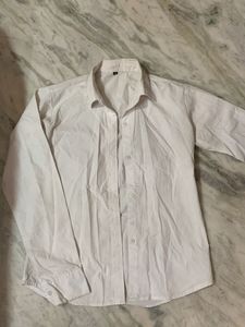 Classic White Cropped Button-Down Shirt