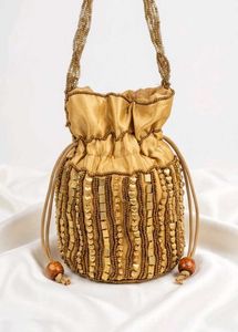 golden potli bag for function