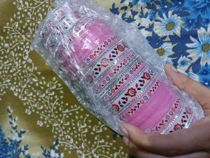 light Pink Floral Bangles Set