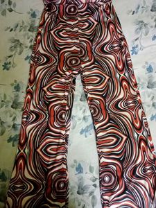 Vibrant Swirl Print Palazzo Pants