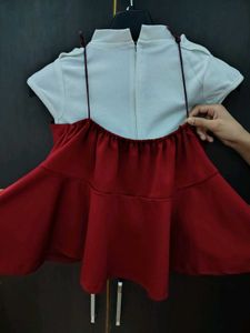 Red Bow Peplum Top