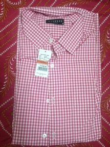 Men's Pink Checkered Formal Shirt
