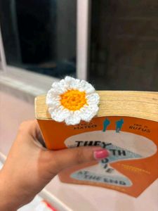 Handmade Crochet Daisy Bookmark