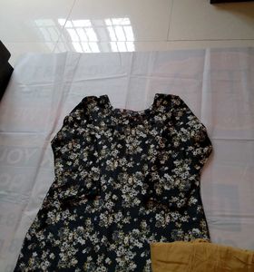 Floral Print Kurti with Pants
