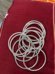 Sparkling Rhinestone Bangle Set