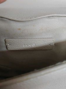 mango Stylish Cream Chain Sling Bag