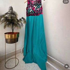 Geometric Print Maxi Dress
