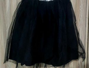 Black Silver Sequence Girls Frock
