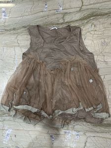 Boho Tunic Top with Tulle Skirt