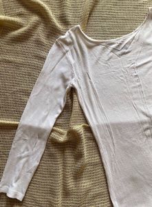 White Ribbed Bodycon Mini Dress