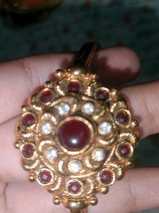 Traditional Antique Gold Stone Kada Bracelet |