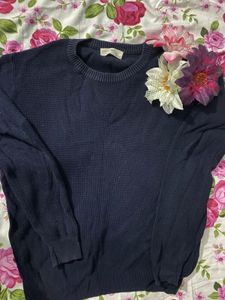 Navy Knit Sweater - Classic Style