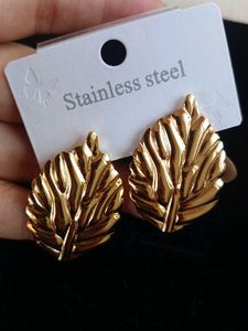 Gold Stainless Steel Earrings