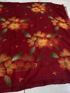 Elegant Floral Print Saree