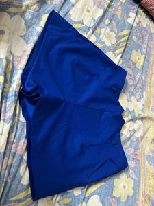 navy blue korean high waist shorts with pockets