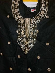 Black Embroidered Kurta