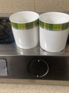 Set of 2 White Coffee Mugs