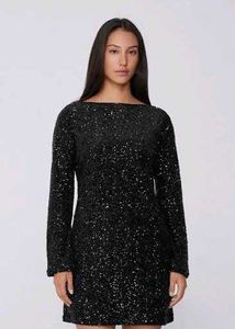 Sparkling Sequin Black Dress