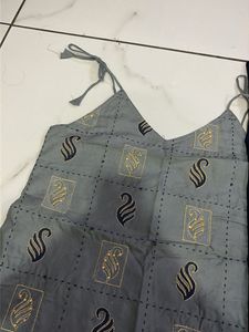 Stylish Grey Kurta Set with Navy Blue Dupatta