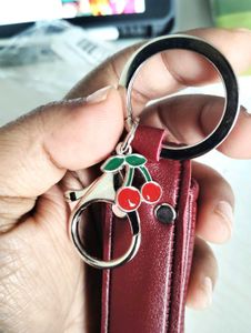 Tira Cherry Lipstick Holder With Keychain