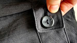 pinstripe business trousers