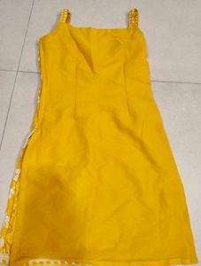 Yellow Embroidered Kurta Set with Dupatta