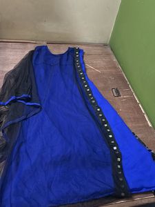 Royal Blue Kurta with Mirror Work