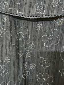 Glitchez Floral Cropped Top with Peter Pan Collar