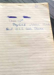 Class 12 PCM Handwritten Notes