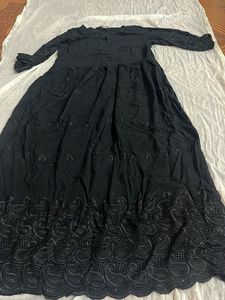 Elegant Black Embroidered Dress