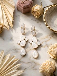 Elegant White Drop Earrings