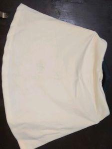zudio Sparkly Cream Skirt