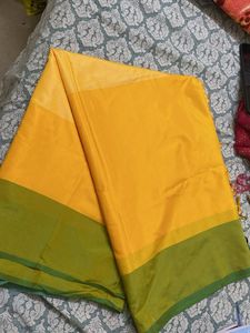 New Elegant Yellow & Green Saree