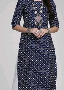 Elegant Blue Printed Kurta