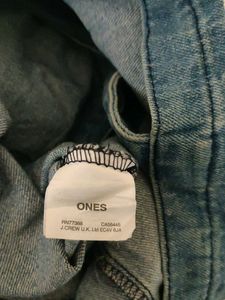 Denim Tote Bag with "UP TOP" Graphic