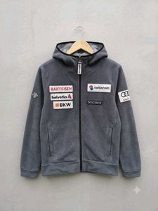 Grey Fleece Jacket with Sponsor Logos