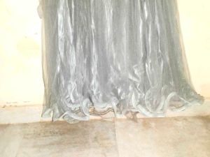 Elegant Grey Embroidered Gown (never used)