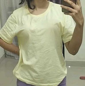 Comfortable Pastel Yellow T-Shirt