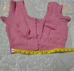 Pink Embroidered Saree with Blouse