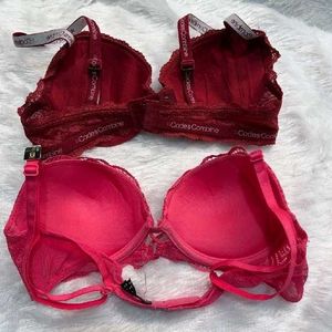 Lace Padded Bras - Set of 4 [1 Panty Free ]